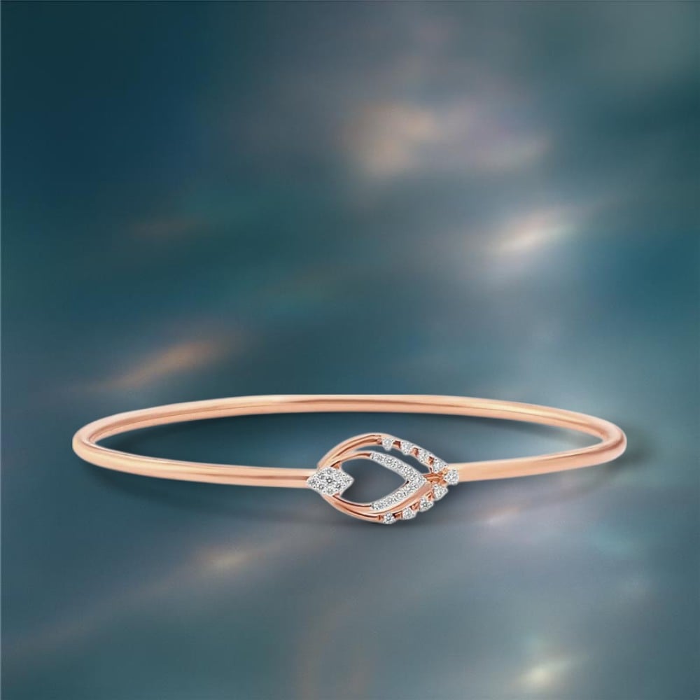 

Petal Arc Diamond Bangle