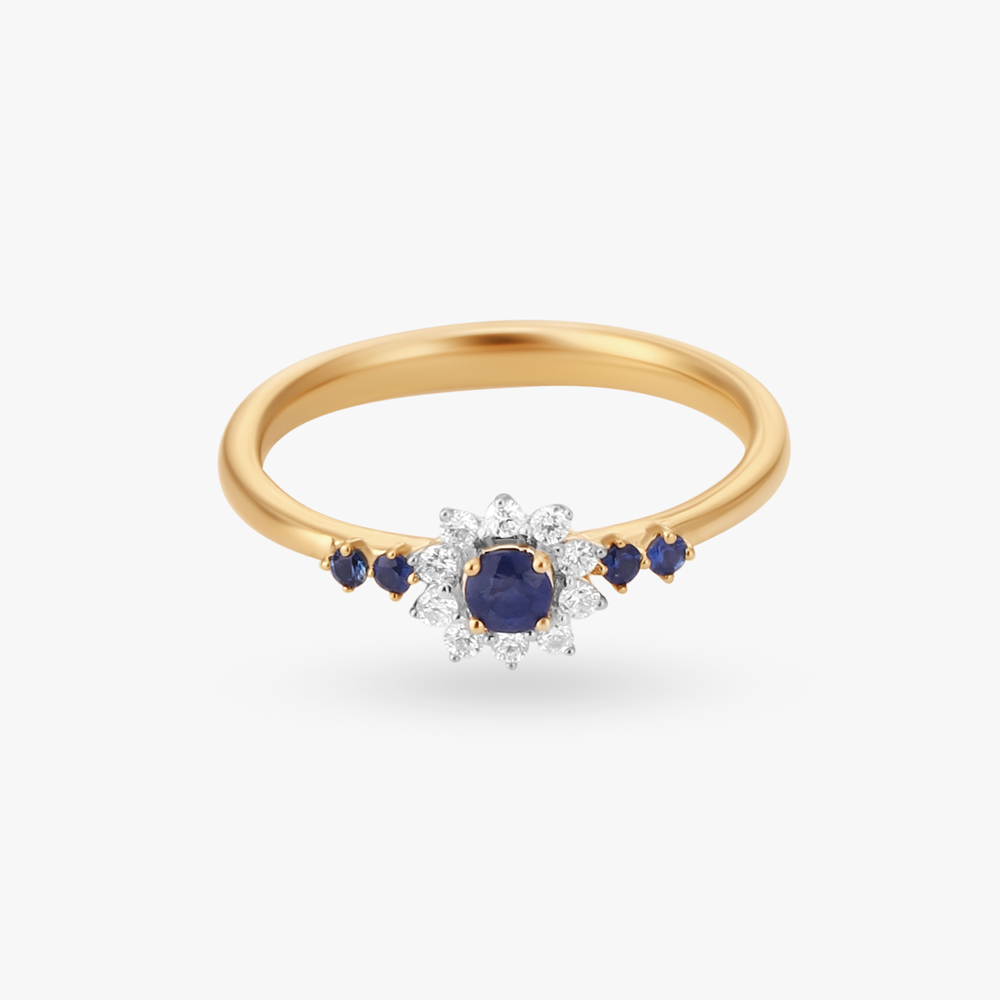 Midnight Blooms Diamond Finger Ring,,hi-res image number null
