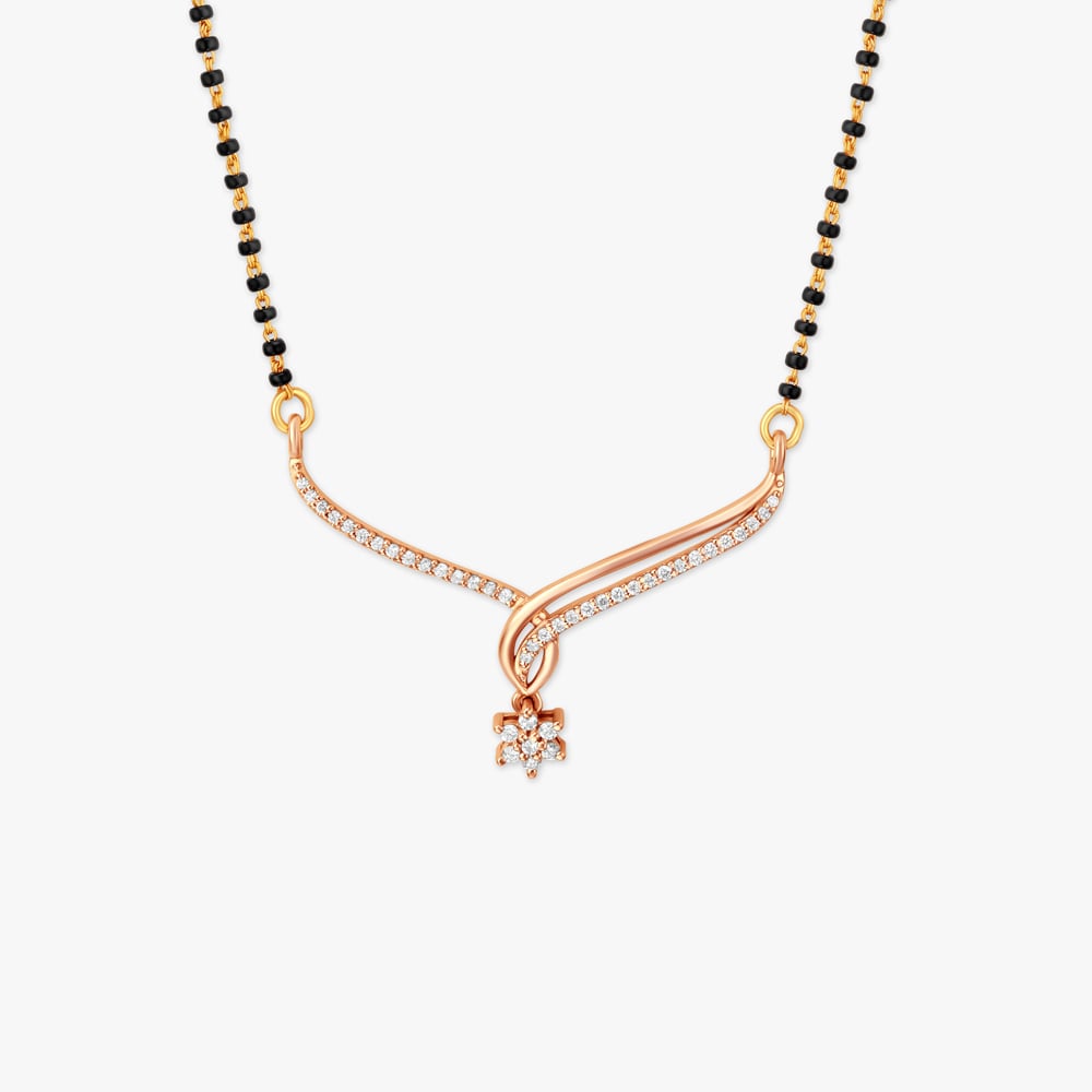 Stylish Floral Mangalsutra,,hi-res image number null
