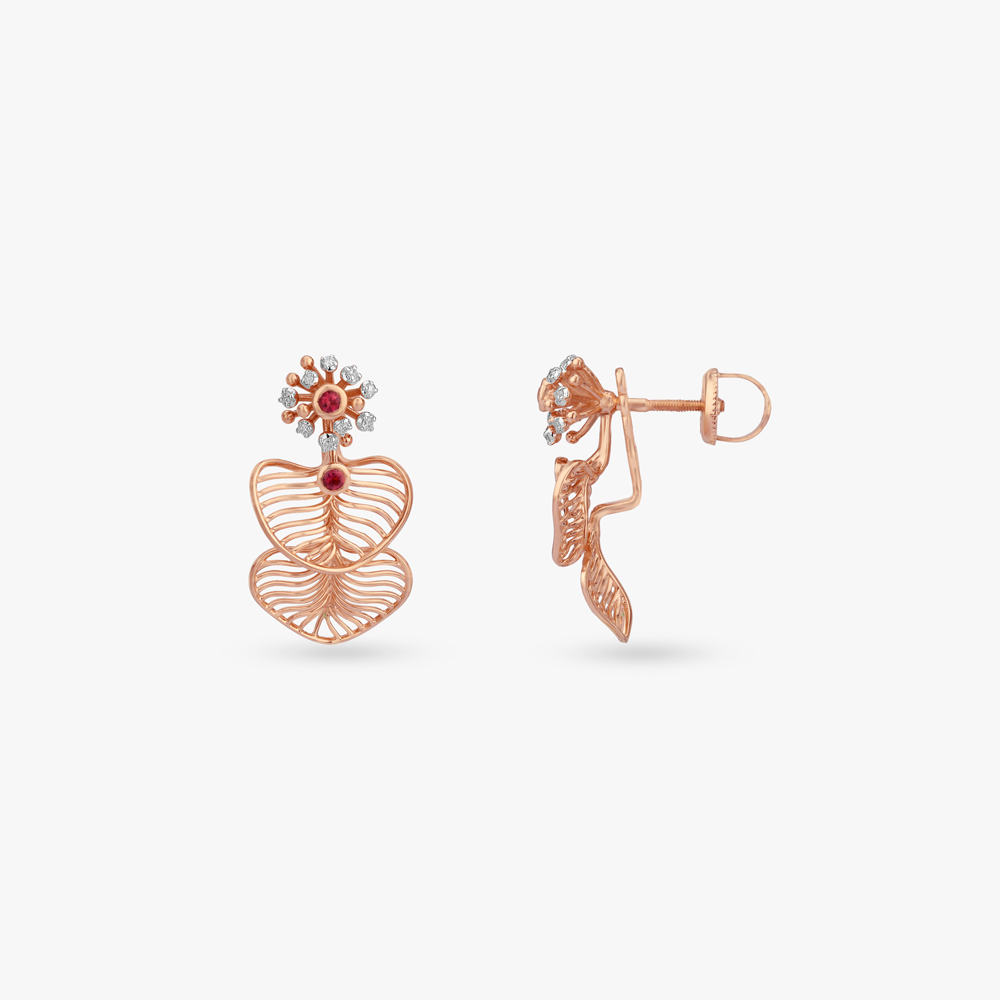 

Blush Aura Diamond Drop Earrings