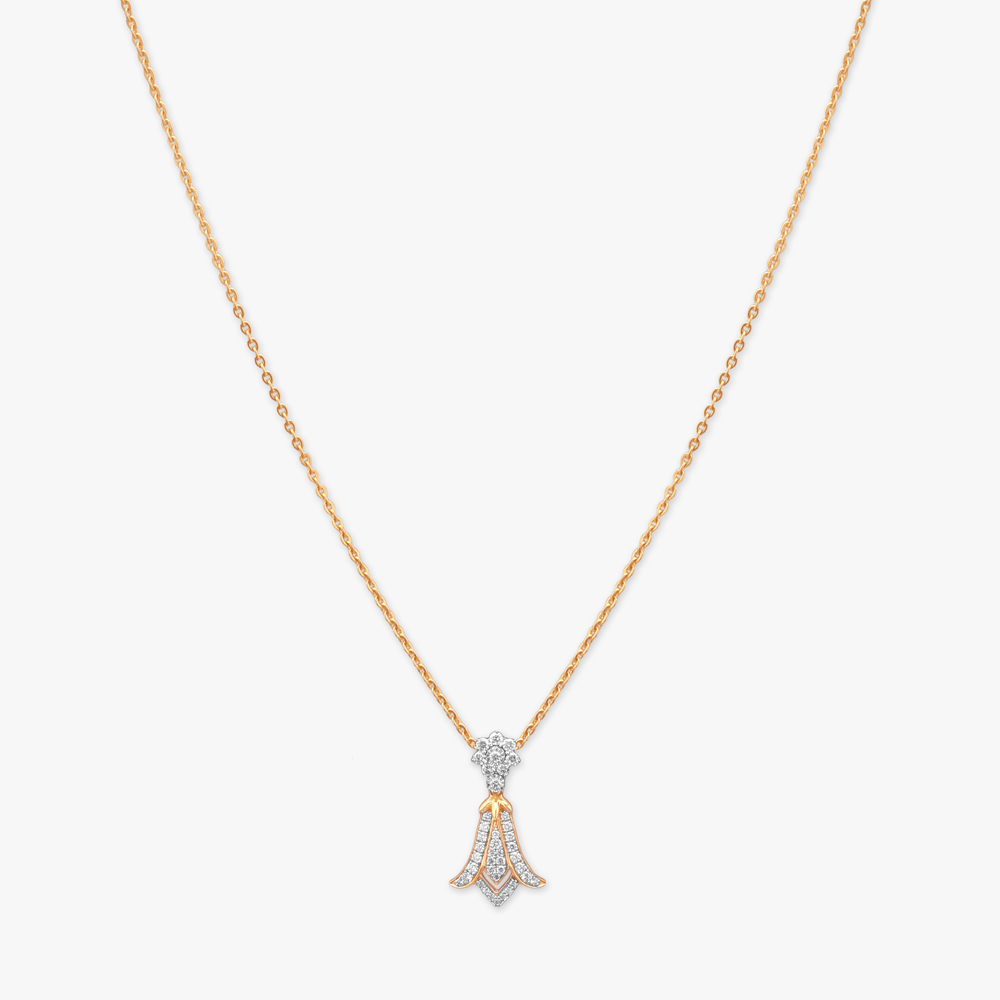 Graceful Blossom Diamond Pendant with Chain,,hi-res image number null