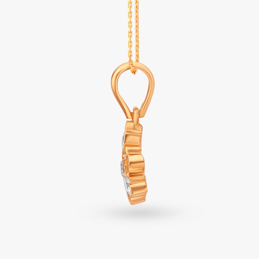 Floral Diamond Pendant,,hi-res image number null