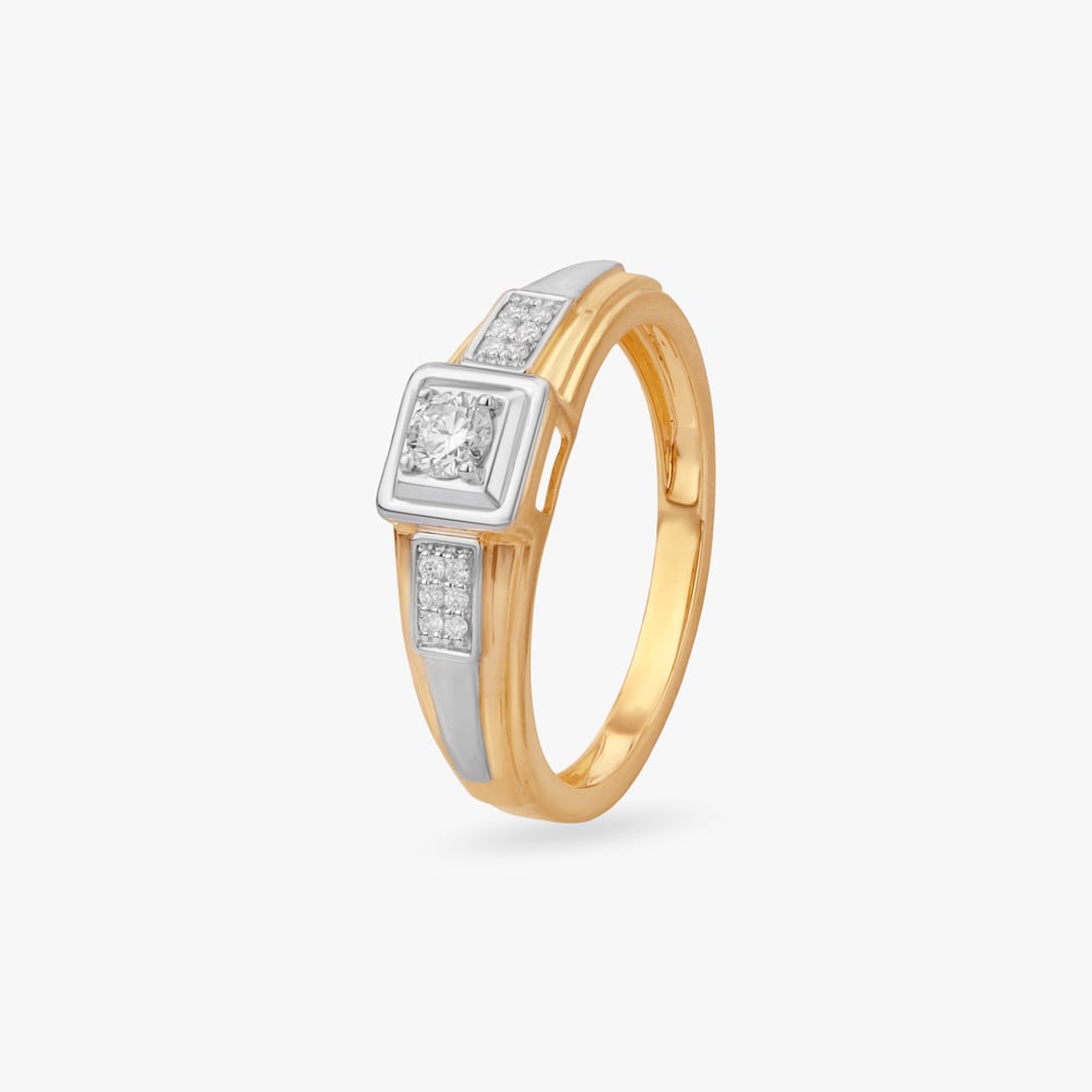 

Statement Square Diamond Ring For Men