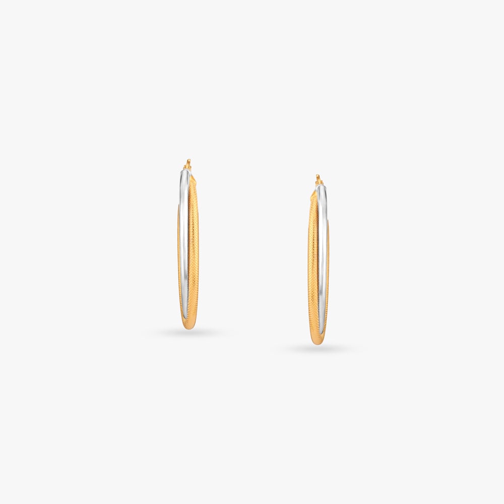 Fusion Shine Gold Hoop Earrings,,hi-res image number null