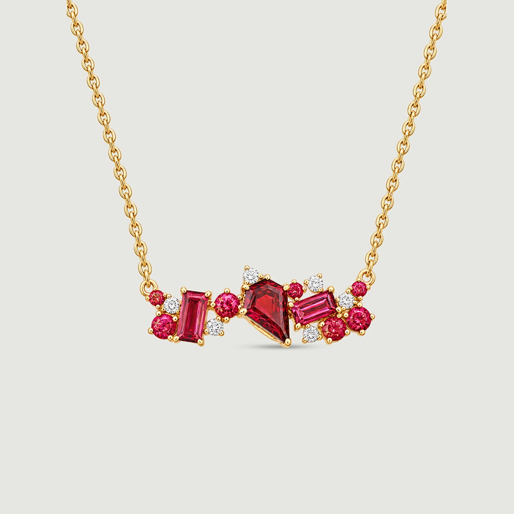 Radiant Rhythmic Pink Garnet Necklace,,hi-res image number null