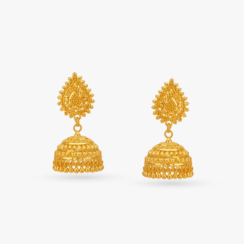 Buy online Green Brass Jhumka Earring from Imitation Jewellery for Women by  Saraf Rs Jewellery for ₹750 at 71% off | 2023 Limeroad.com