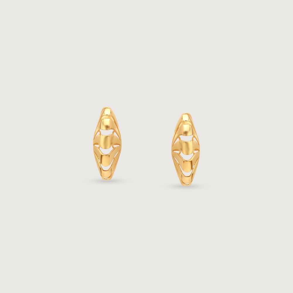 Sculptural Radiant Gold Stud Earrings,,hi-res image number null