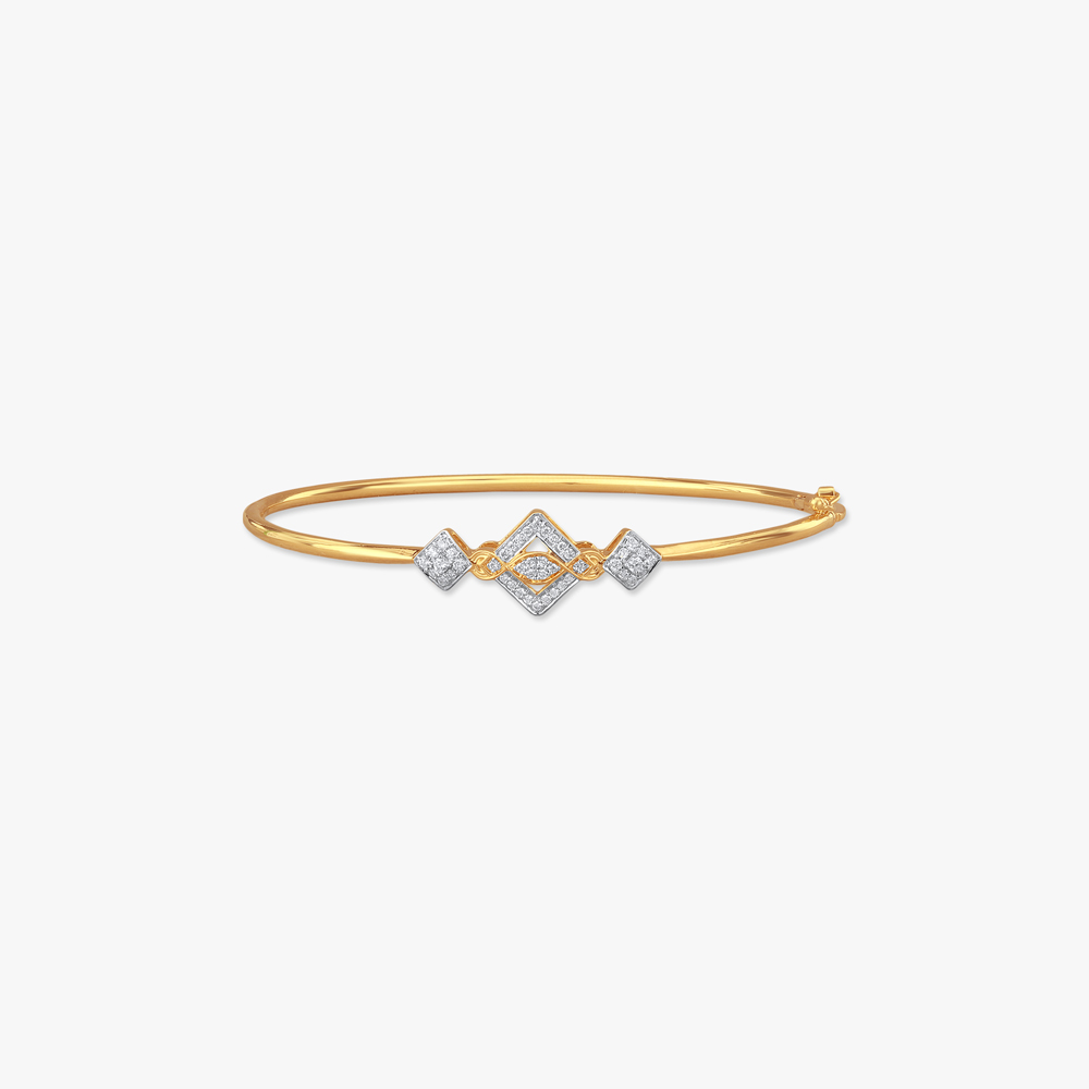 Linked Rhombus Diamond Bangle,,hi-res image number null