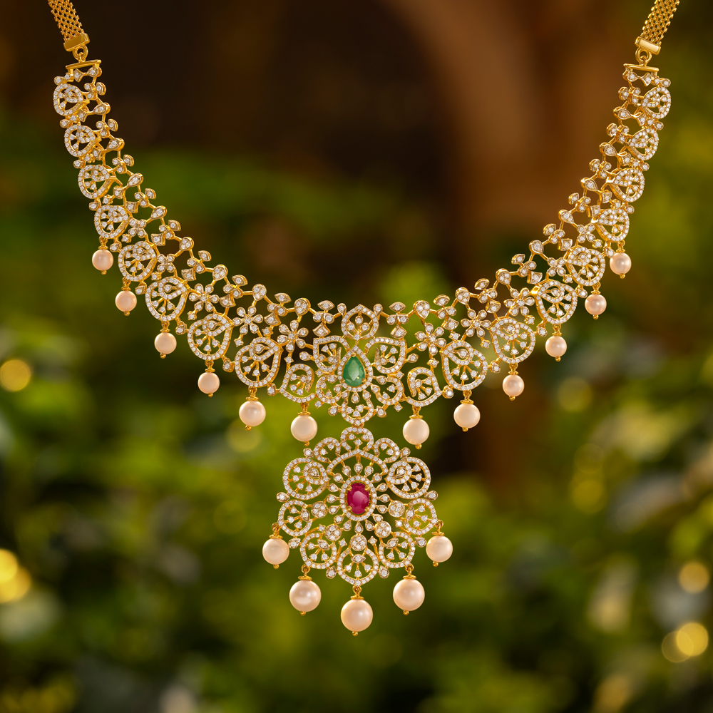 Eternal Bloom Diamond Necklace Set,,hi-res image number null