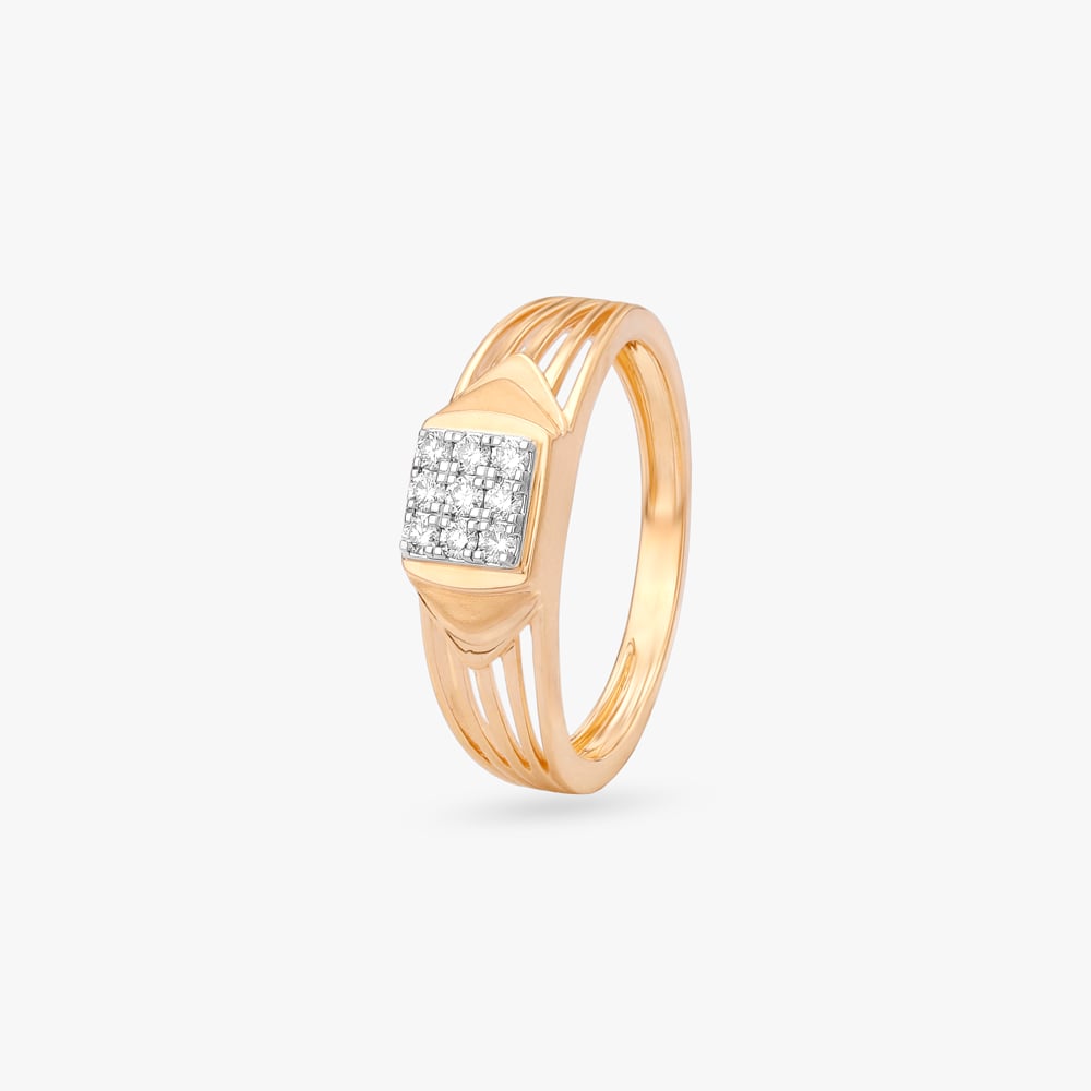 Signature Square Diamond Ring for Men,,hi-res image number null
