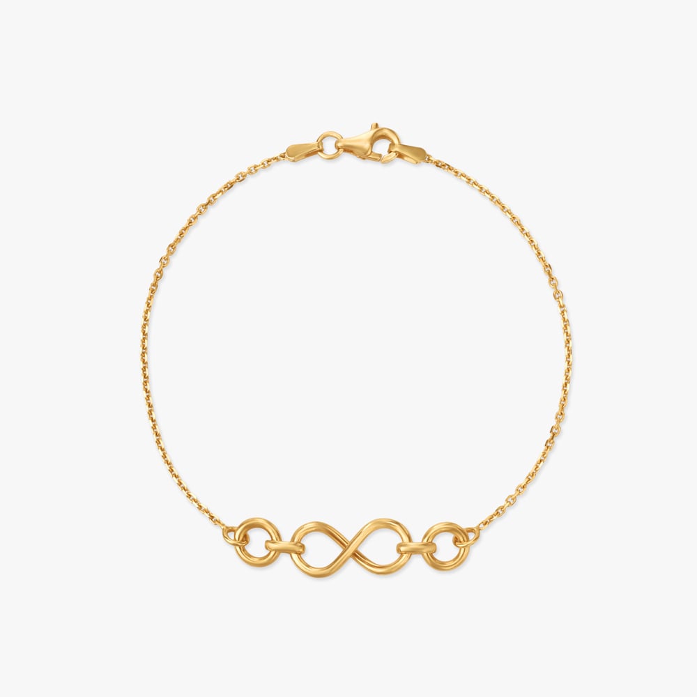 Infinite Loop Gold Bracelet,,hi-res image number null