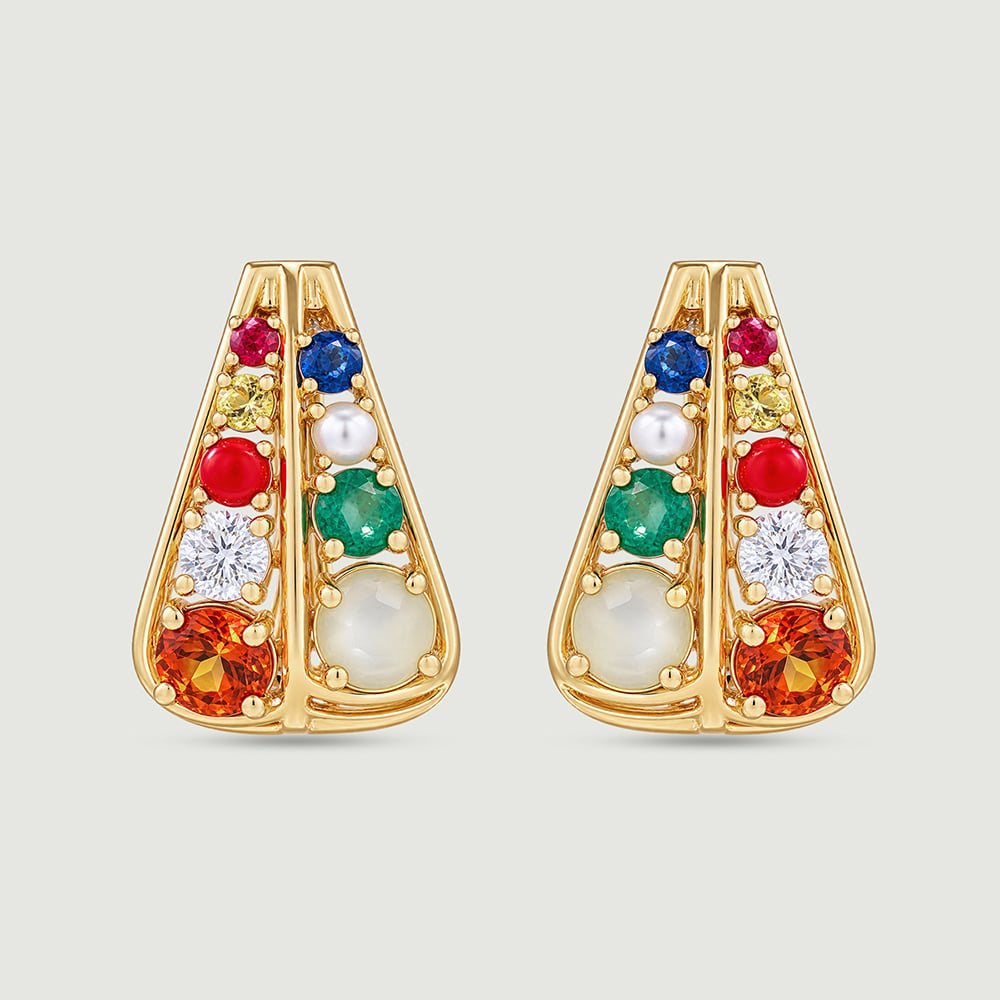 Vibrant Parallel Gold Hoop Earrings,,hi-res image number null