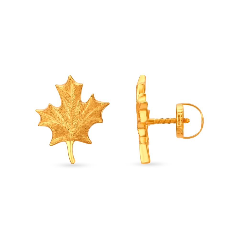 Contemporary Leafy Stud Earrings,,hi-res image number null
