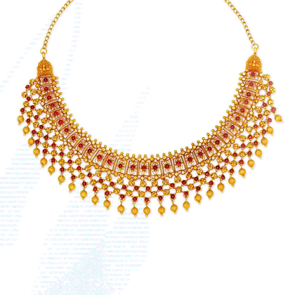 Swarna Devika Gold Necklace set,,hi-res image number null