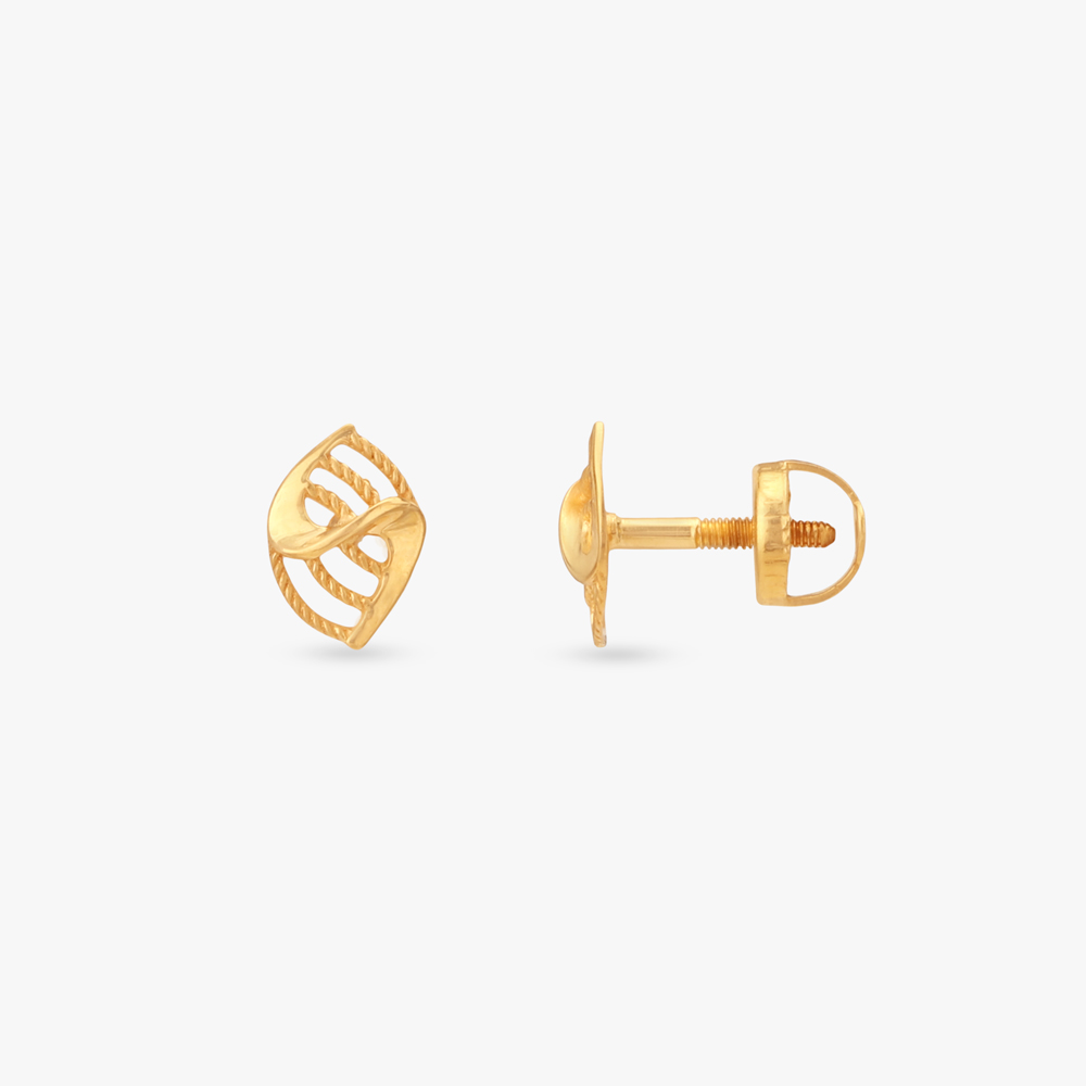 Tiny Glow Gold Stud Earrings for Kids,,hi-res image number null
