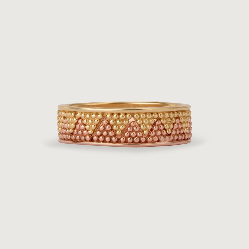 Yellow And Dual Tone Unity 14KT Yellow and Rose Gold Finger Ring,,hi-res image number null