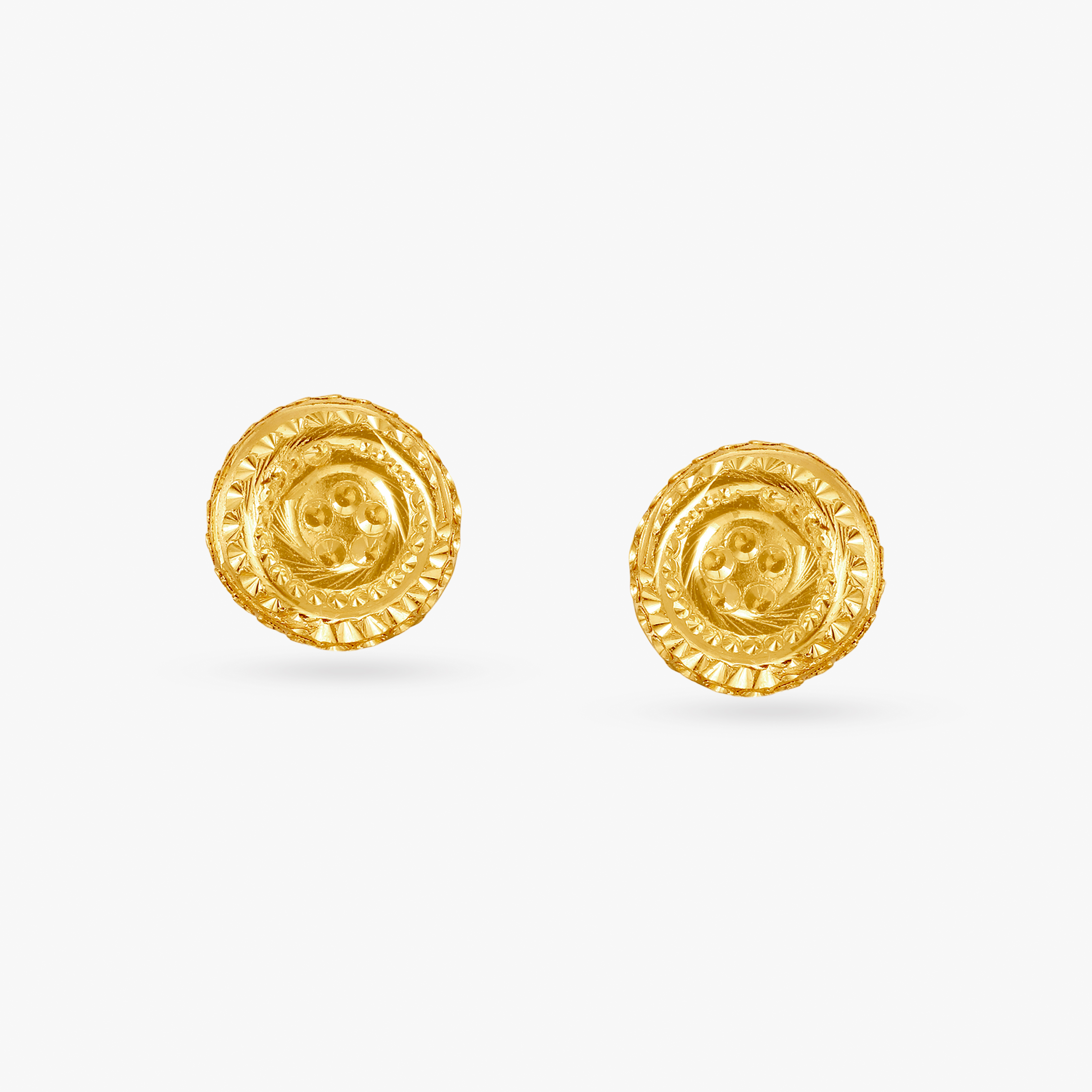 Beguiling 22 Karat Yellow Gold Overlapping Bell Jhumkas,,hi-res image number null