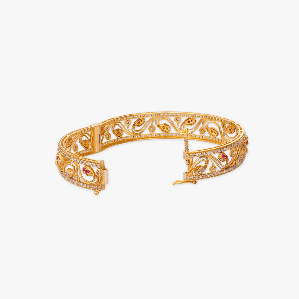 Creeper Poise Gold Bangles,,hi-res image number null