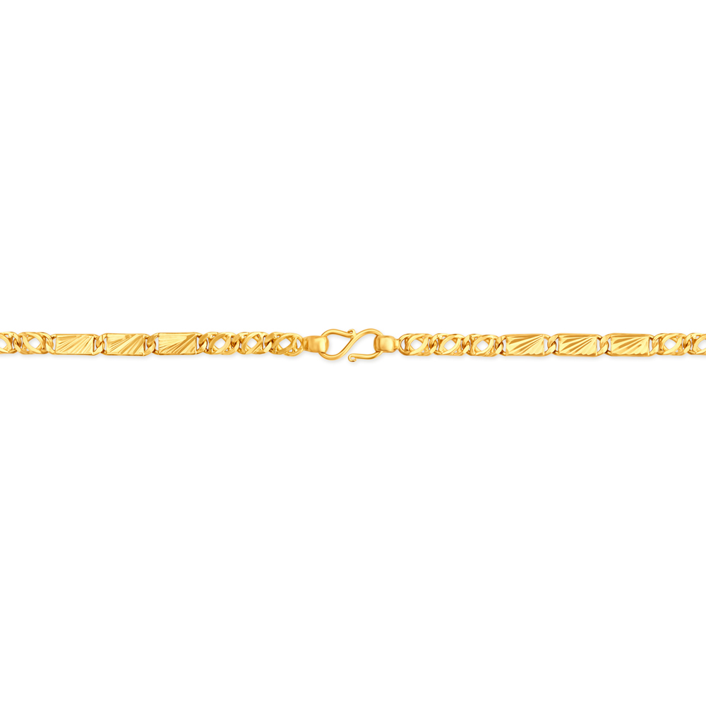 Sonorous 22 Karat Yellow Gold Etched Chain,,hi-res image number null