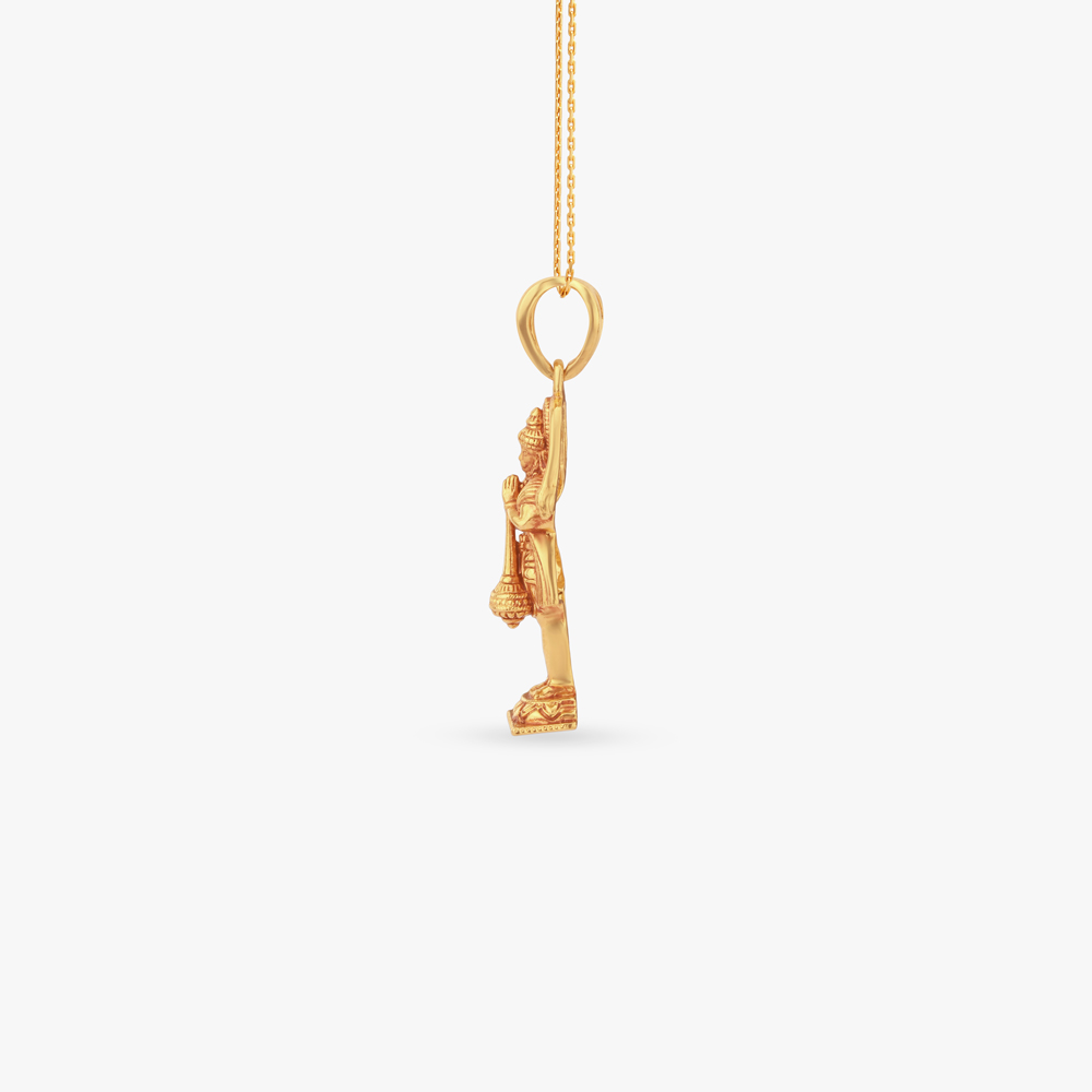 Sacred Hanuman Gold Pendant for Men,,hi-res image number null