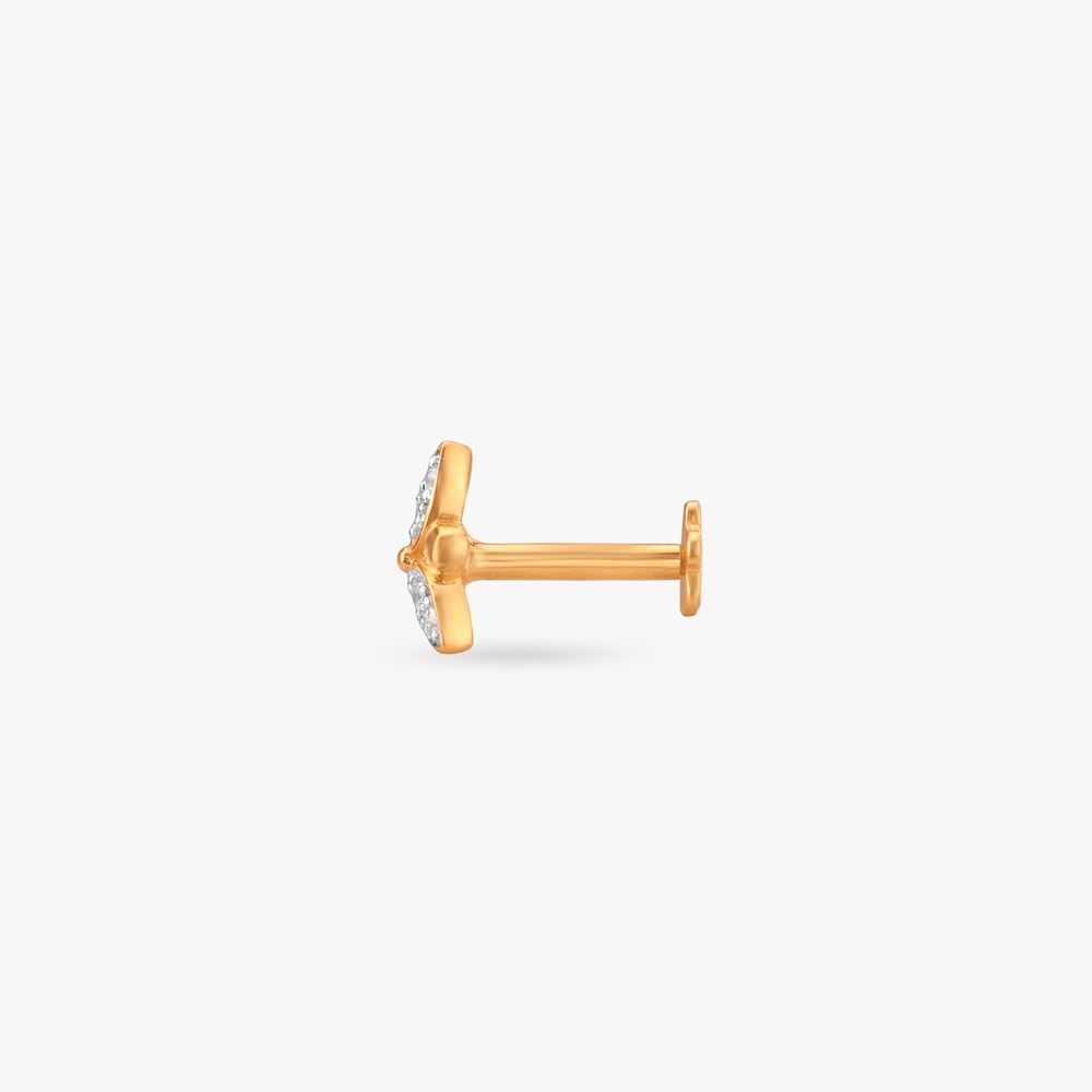Clover Spark Diamond Nose Pin,,hi-res image number null