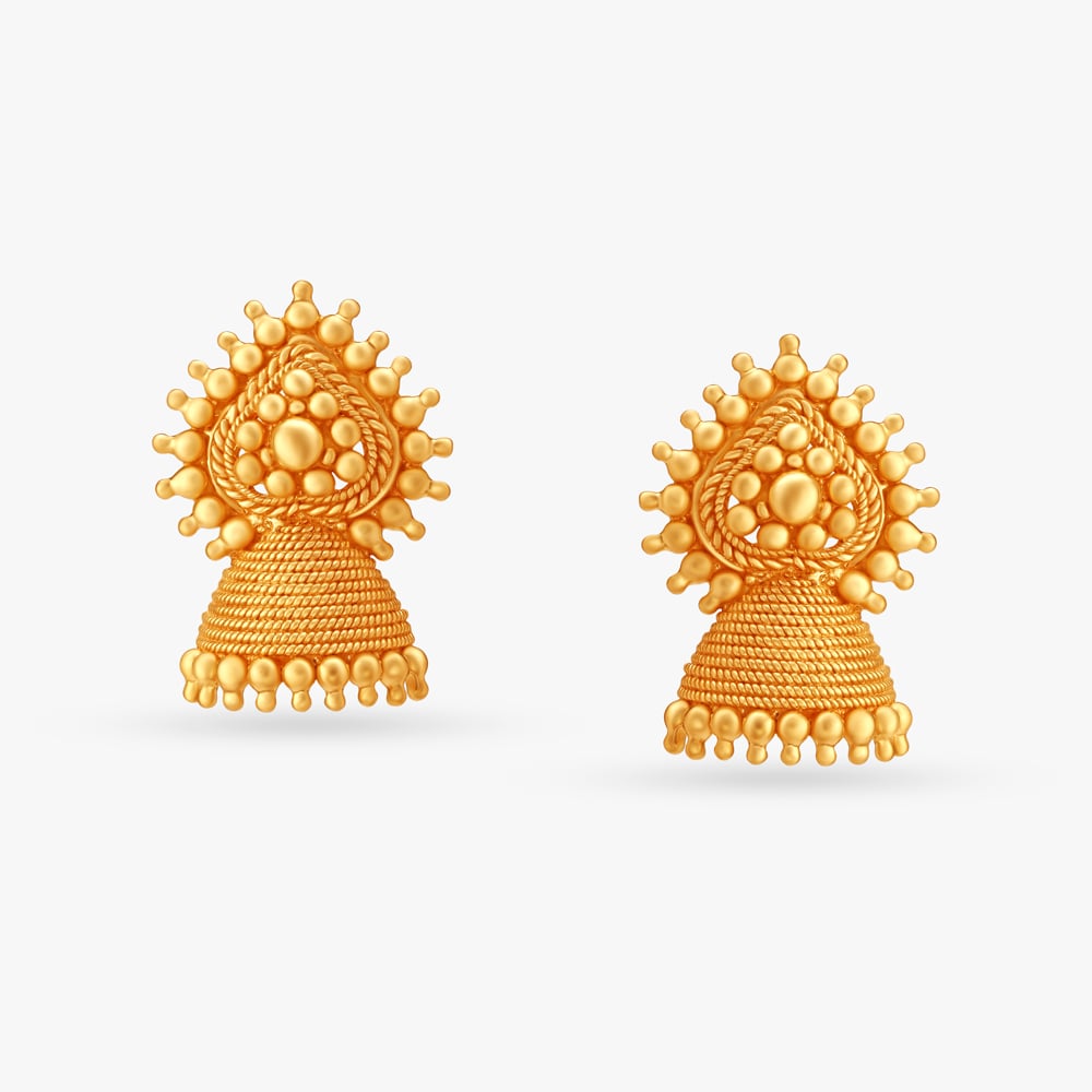 Chand Bali Style Gold Drop Earrings