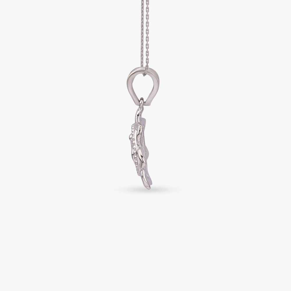 Om Blossom Silver Pendant,,hi-res image number null