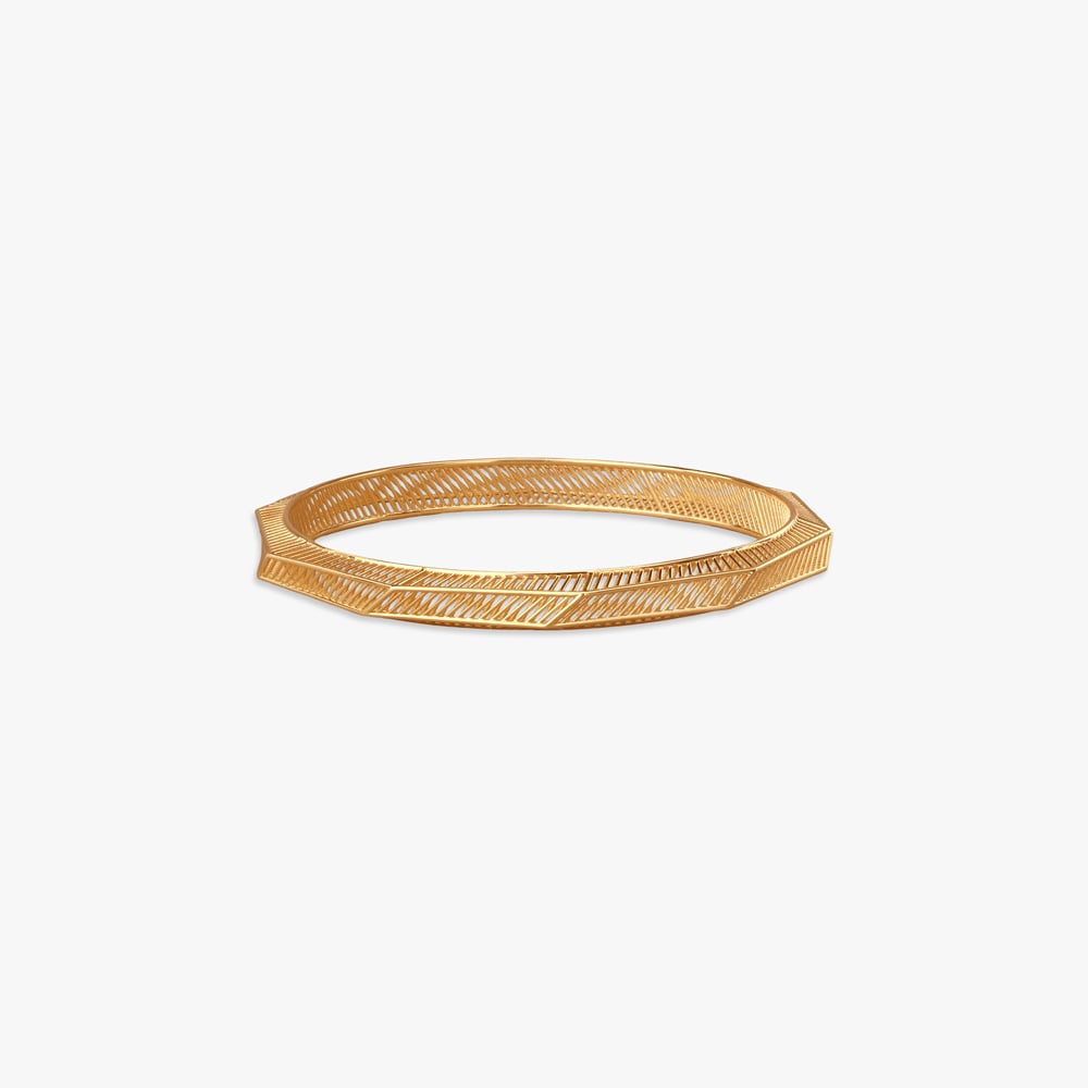 

Edge Frame Gold Bangle
