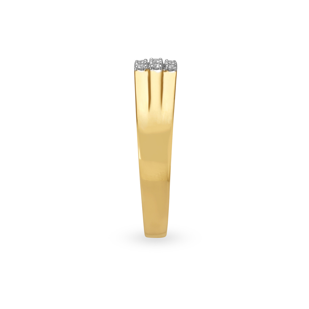 Recherche 18 Karat Yellow Gold And Diamond Finger Ring,,hi-res image number null