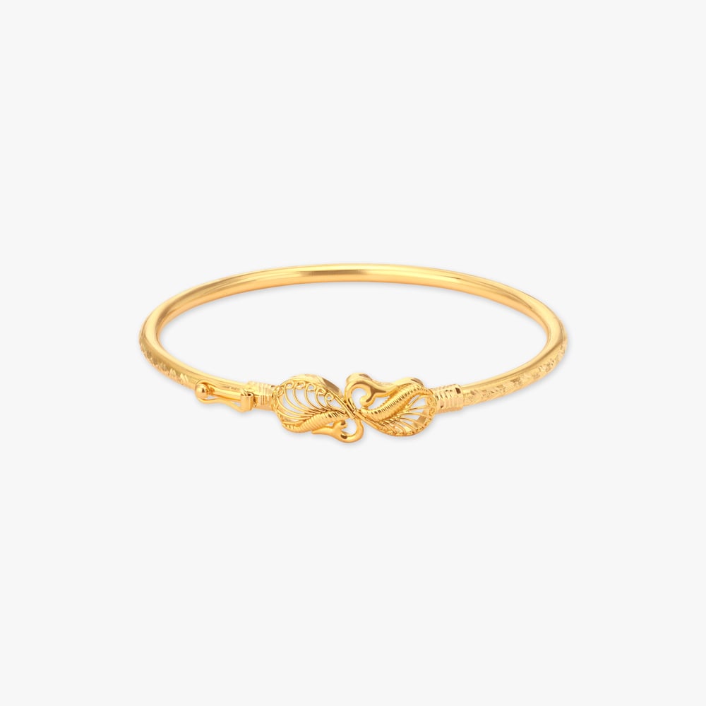 Sonajhuri Swirl Loha Gold Bangle,,hi-res image number null