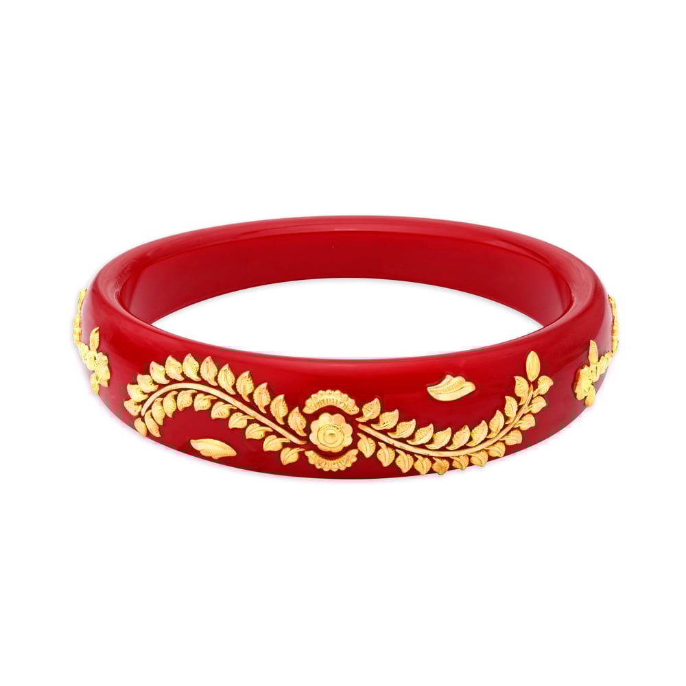 

Traditional Gold Pola Bangle for the Bengali Bride