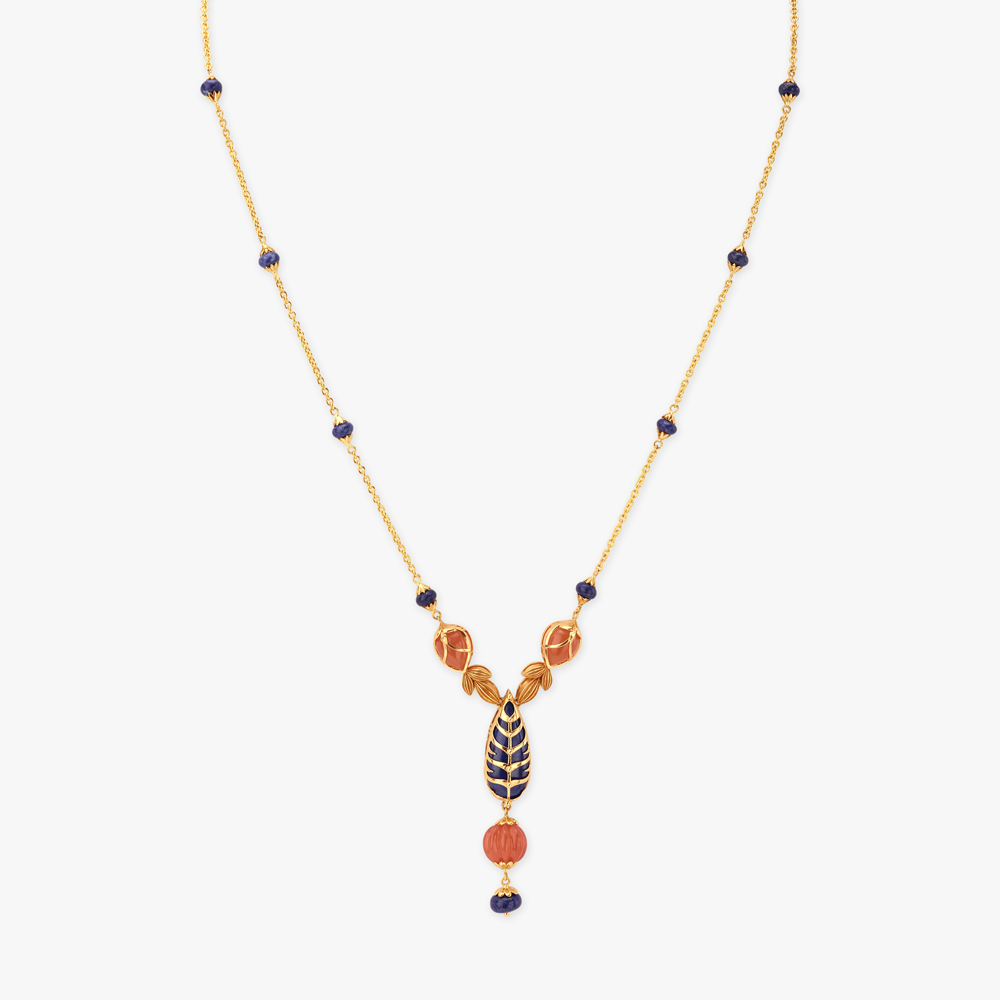 Bloom Trail Gold Pendant with Chain,,hi-res image number null