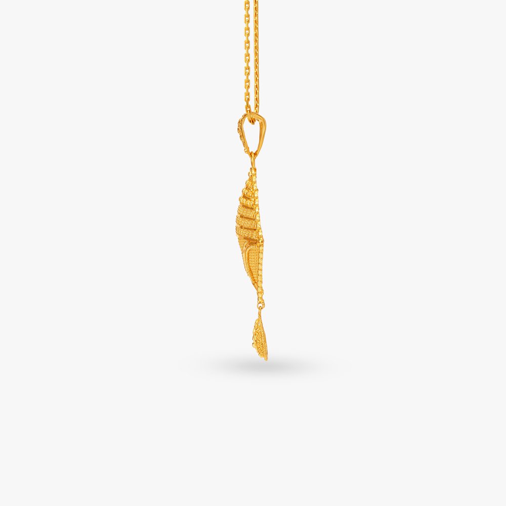 Rhombic Gold Pendant and Earrings Set,,hi-res image number null
