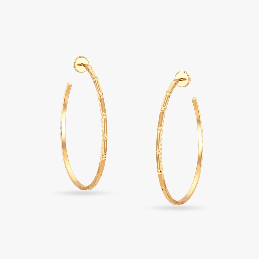 Fancy Gold Hoop Earrings