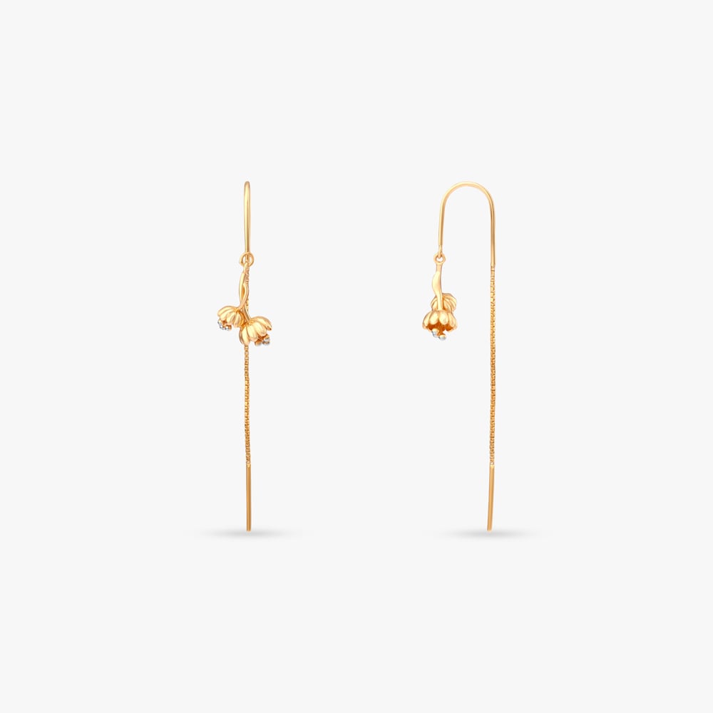 Bloom Trail Gold Hoop Earrings,,hi-res image number null
