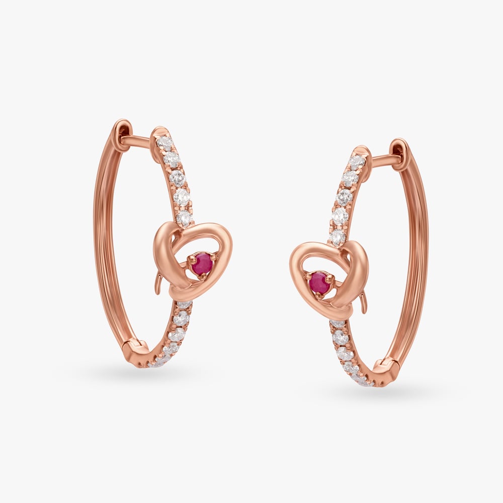 Romantic Reverie Diamond Hoop Earrings