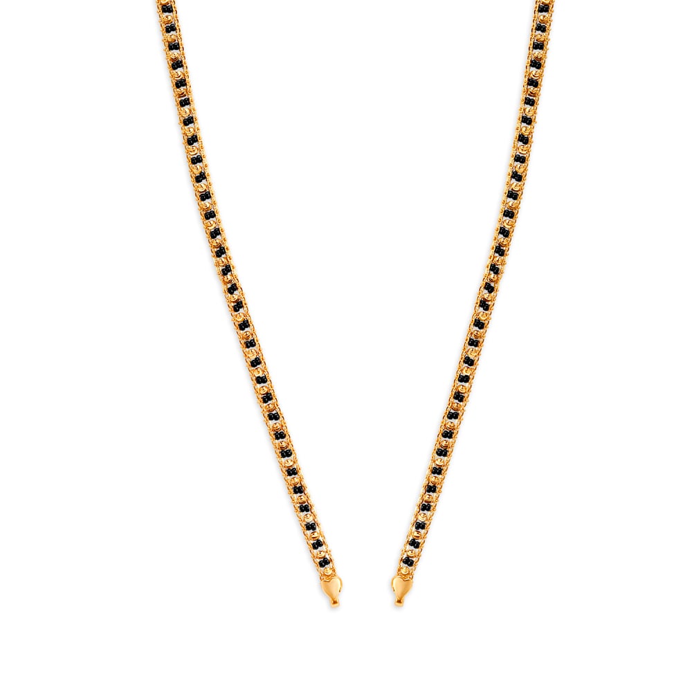 Striking 22 Karat Yellow Gold Beaded Mangalsutra