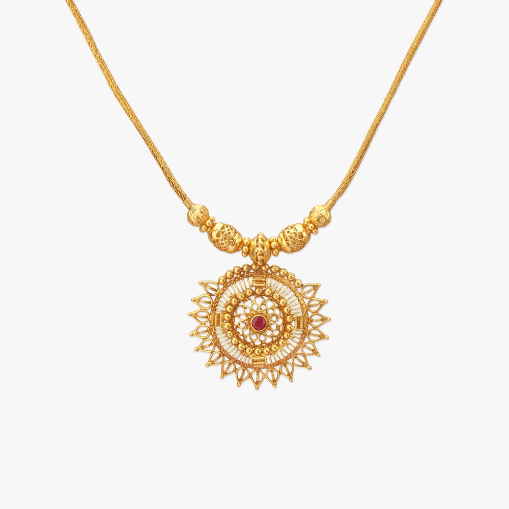 

Circle Radiance Gold Necklace