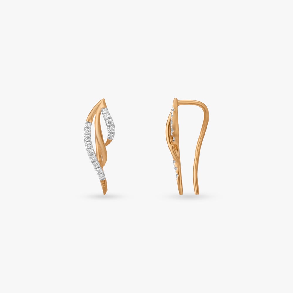 Gentle Arc Diamond Stud Earrings,,hi-res image number null