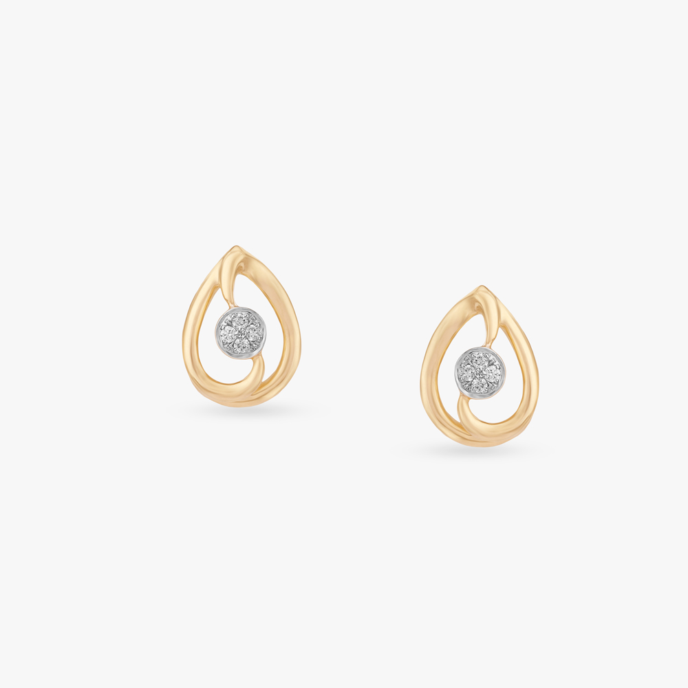 

Twisted Teardrop Diamond Stud Earrings
