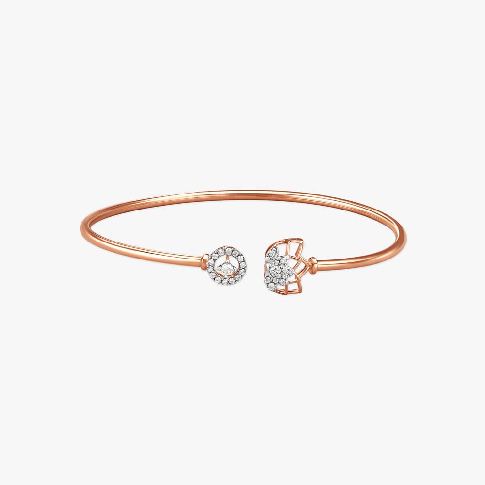 Gleaming Lotus Diamond Bangle,,hi-res image number null