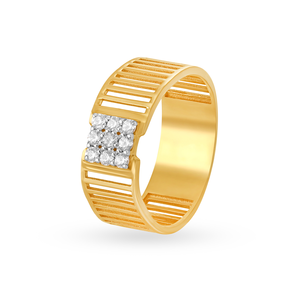 Enigmatic Men's Gold Finger Ring