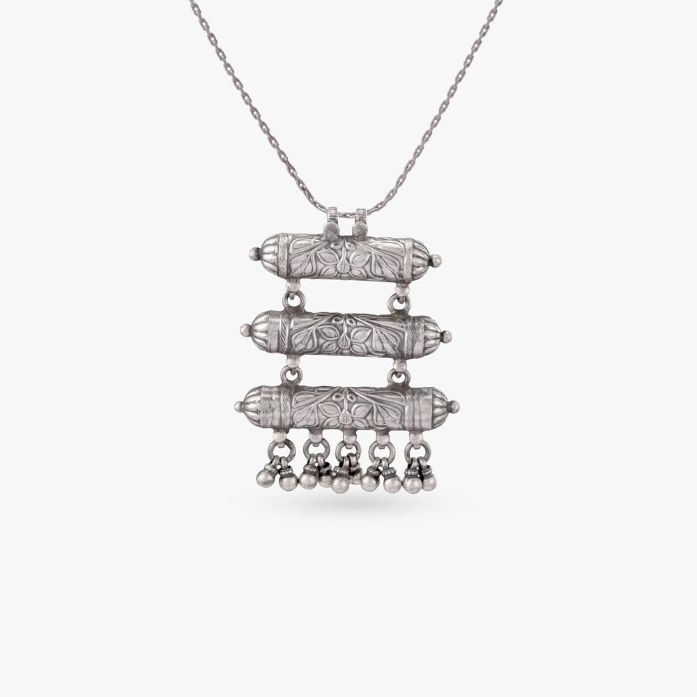 

Floral Vibration Silver Pendant