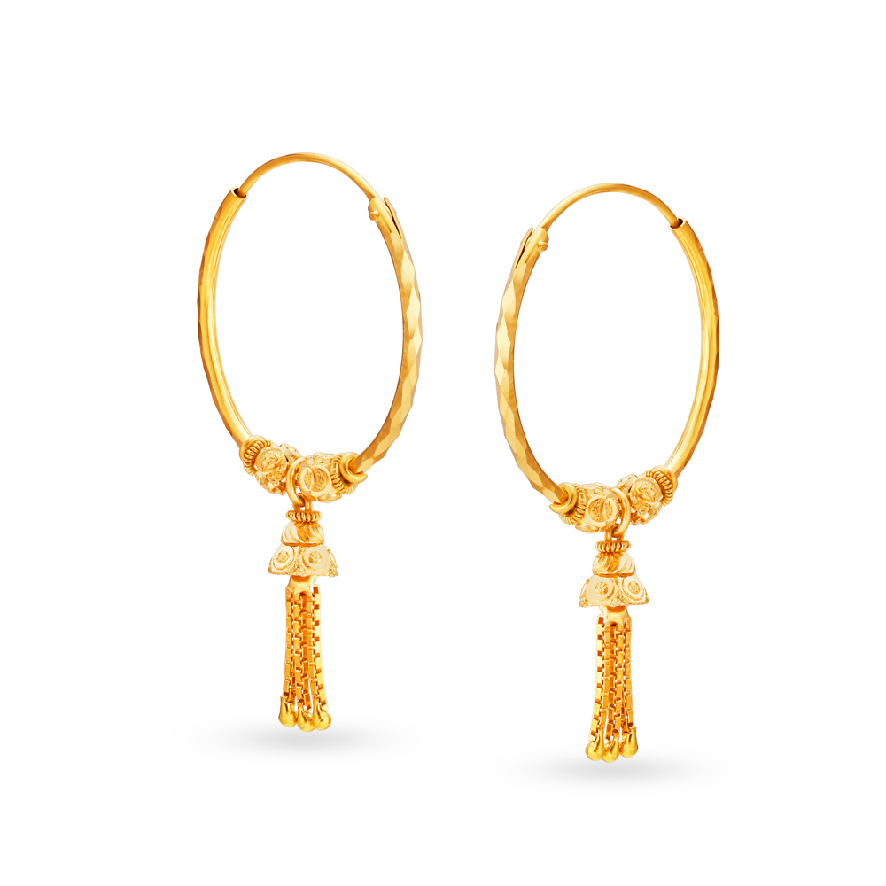 Sublime Traditional Gold Hoop Earrings