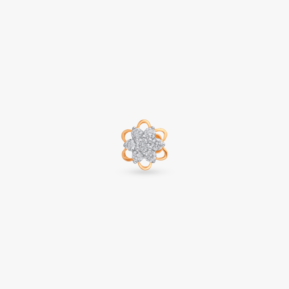 Blush Bloom Diamond Nose Pin,,hi-res image number null