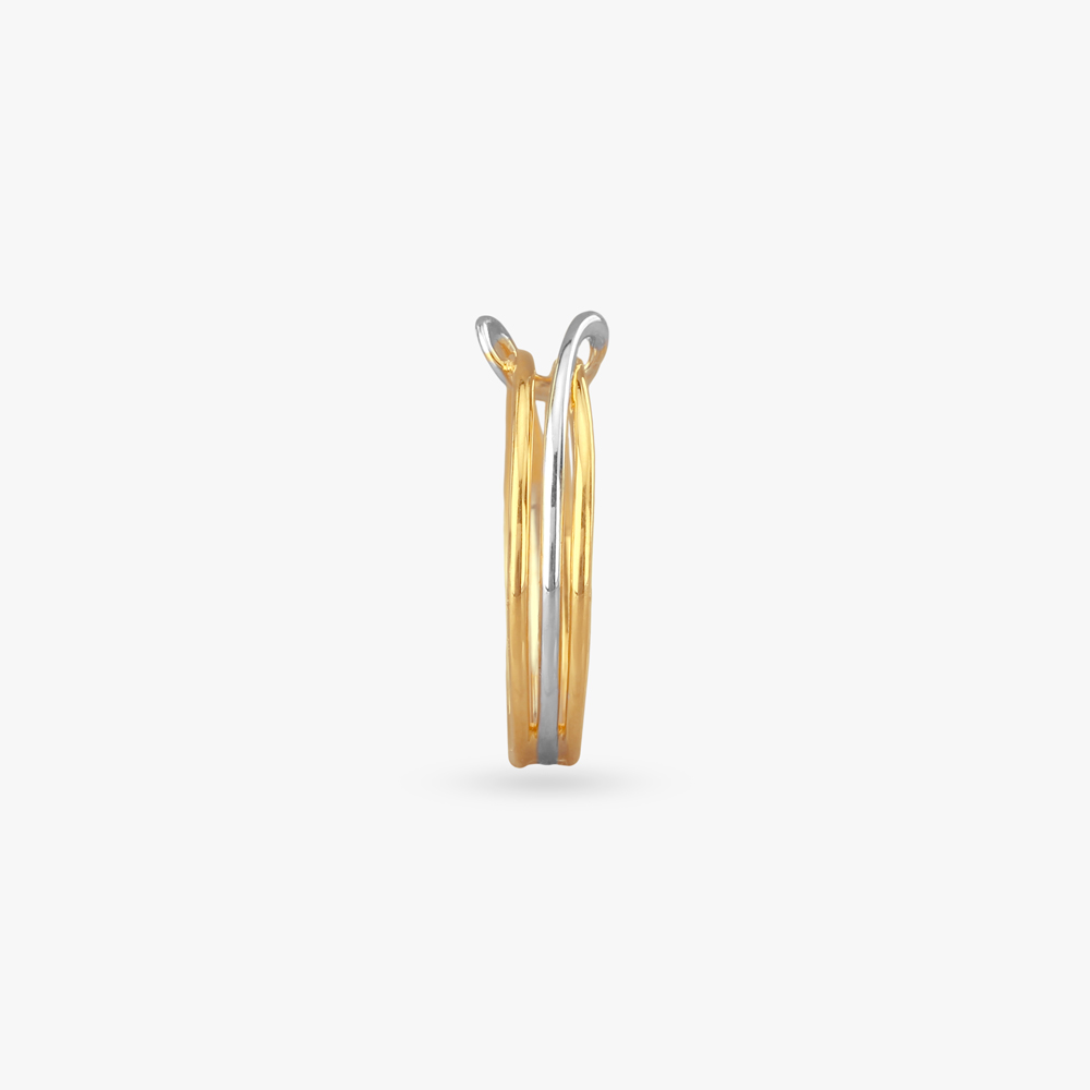 Sculpted Swirl Gold Ring,,hi-res image number null