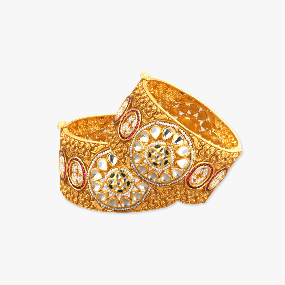 Nakshi Elegance Gold Bangles,,hi-res image number null