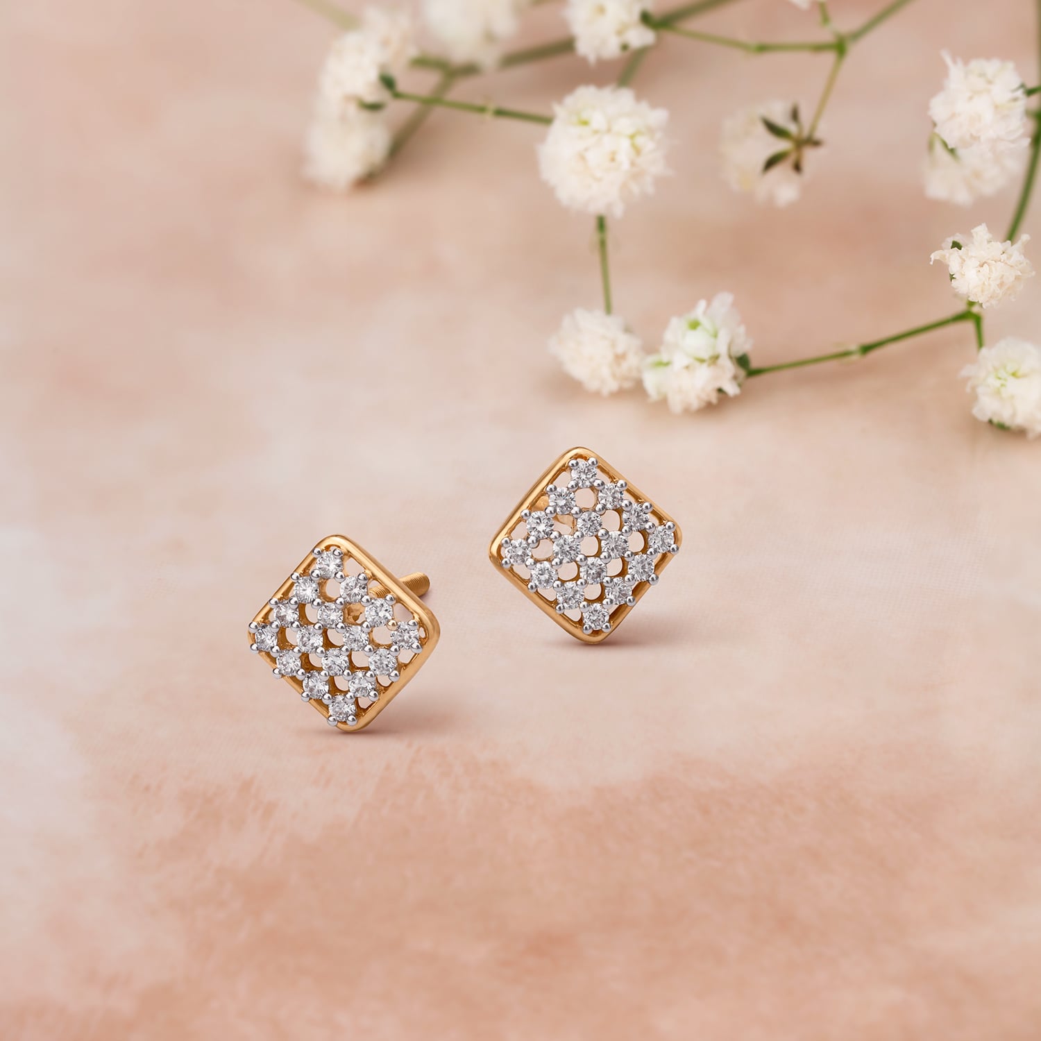 Enigmatic Diamond Stud Earrings,,hi-res image number null