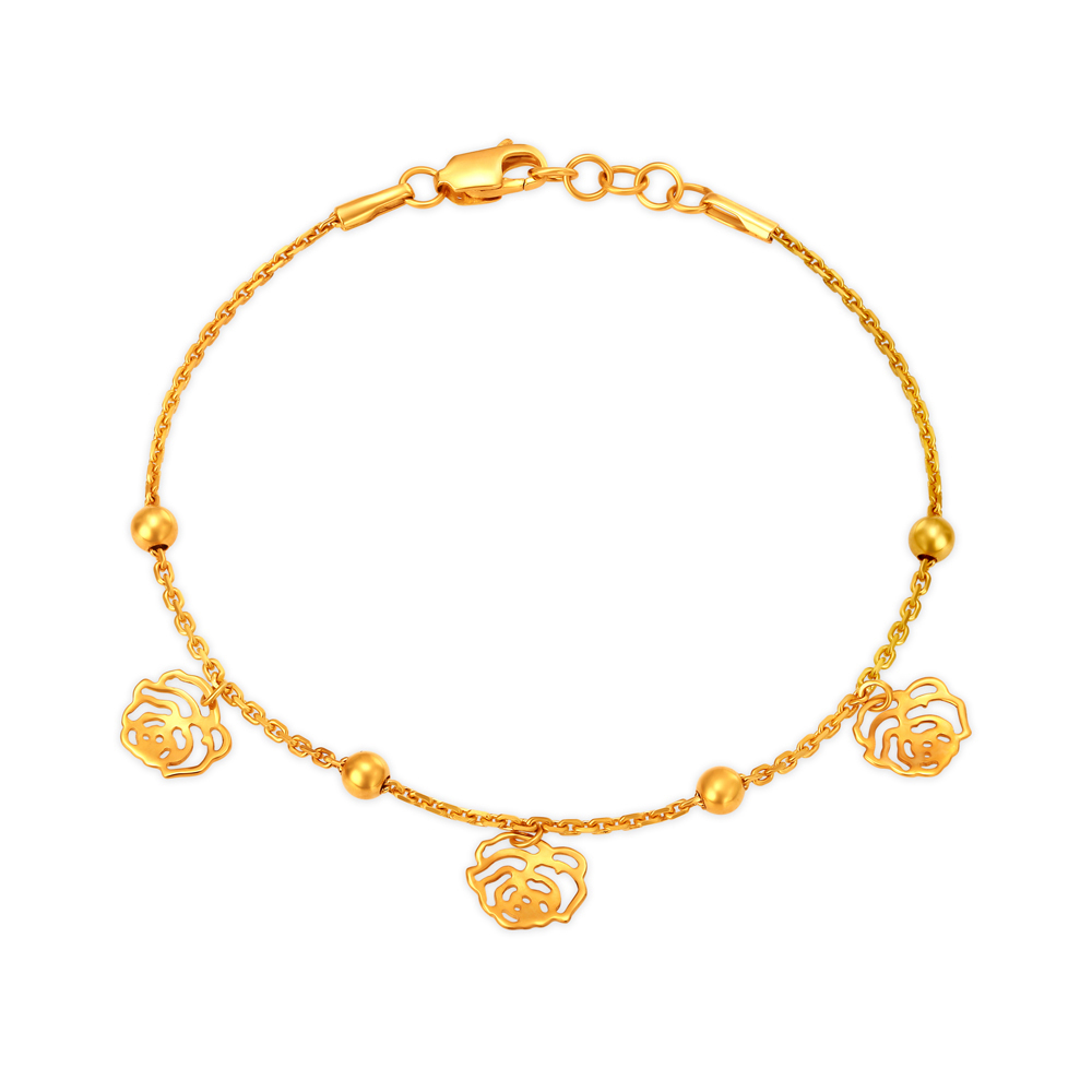 Embossed Dotted Om Bracelet with 24 k Gold Plated KADA1 – Zivia