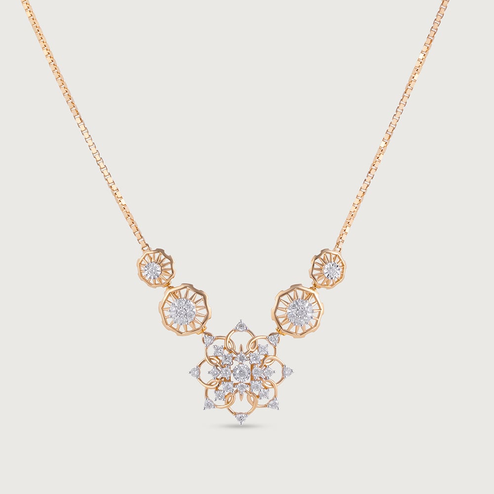 Crochet Glow Gold and Diamond Necklace,,hi-res image number null